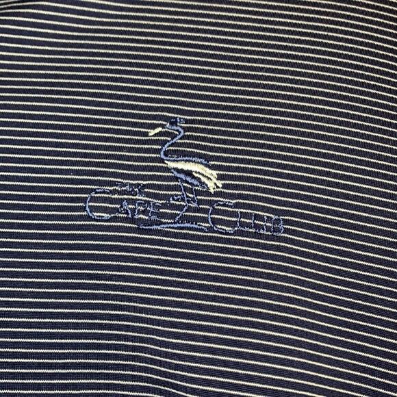 Vineyard Vine’s Performance Long Sleeve Polo Shirt Size Medium Navy Stripe - Picture 2 of 7